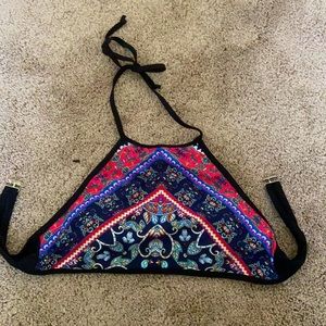 Patterned Halter Bathingsuit Top